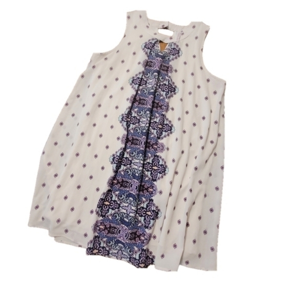 Xhilaration Sleeveless Dress White, Purple - XXL - Picture 1 of 10